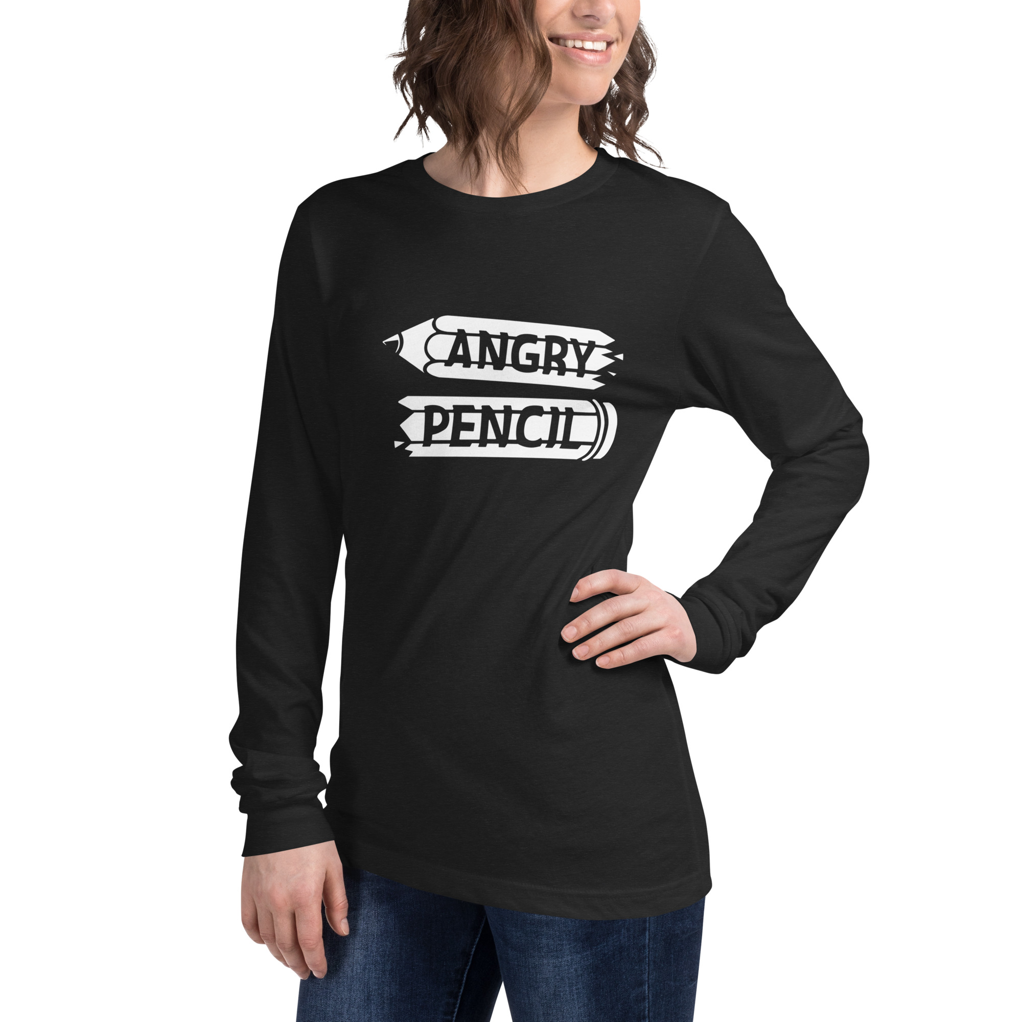 Angry Pencil Unisex Long Sleeve Tee - Image 3