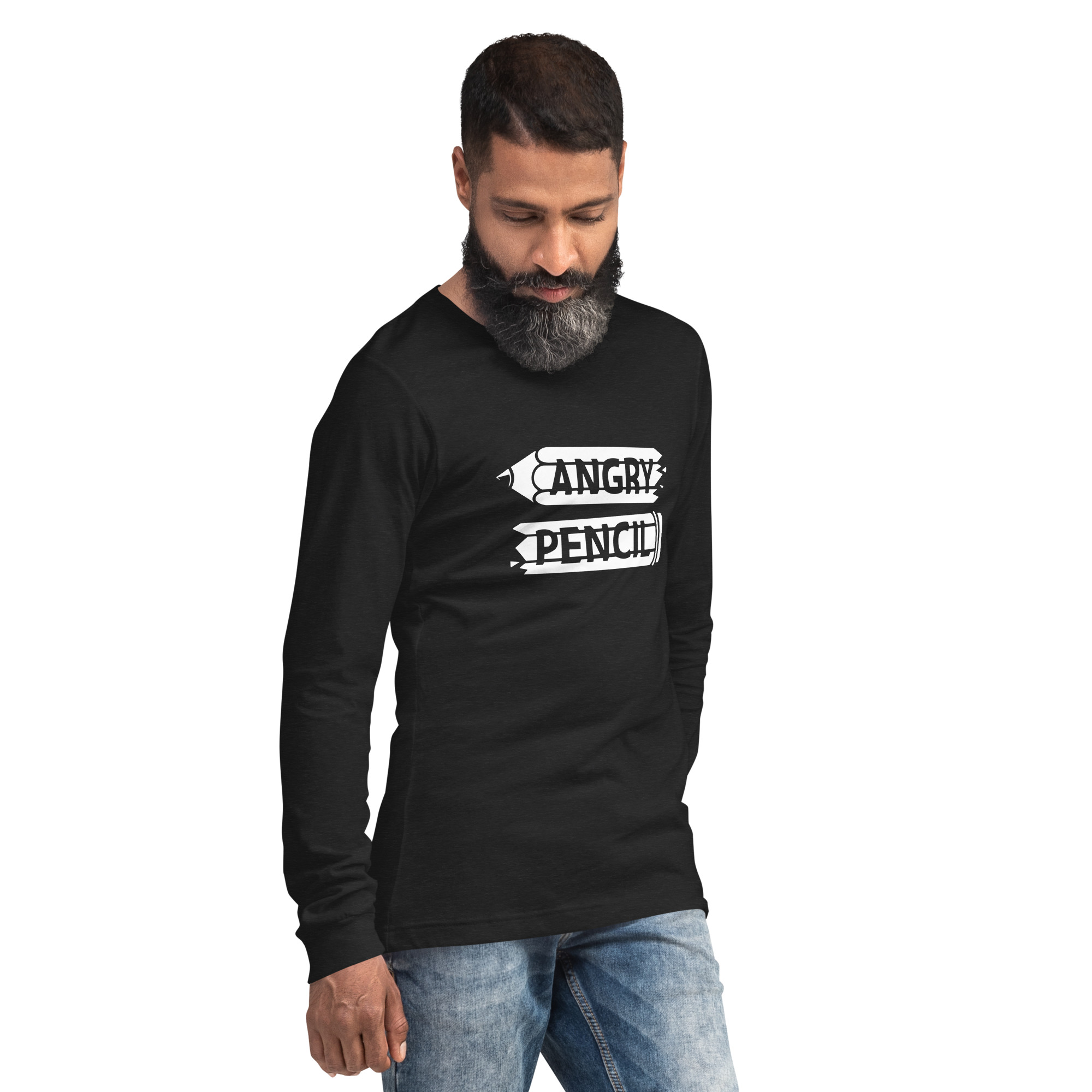 Angry Pencil Unisex Long Sleeve Tee - Image 2